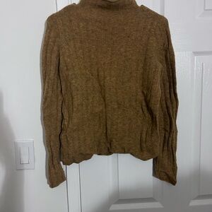 Madewell Tan Turtleneck Sweater